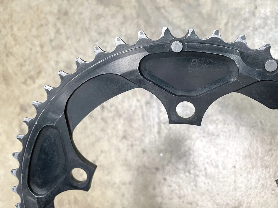 Full Speed Ahead Super Road Chainring 53T 130mm BCD 5-Bolt Aluminum Black/Silver - Image 4 of 4