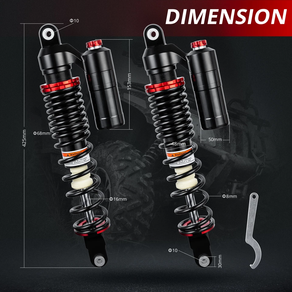 For Kawasaki Brute Force 650 750 KVF 2005-2020 Stage 5 Front Air Shocks Absorber Foto 4 de 4