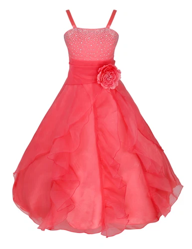 Flower Girl Dress Pageant Wedding Bridesmaid Formal Kids Party Princess Dresses - Picture 16 of 83
