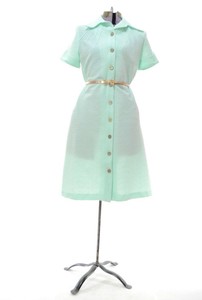 Size M Vintage 1960s Mint Green Dress Womens Shirt Dress 60s Retro Casual Mod Ebay