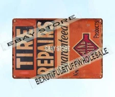 Mend Rite Tire Repair car truck service metal tin sign modern man cave ideas
