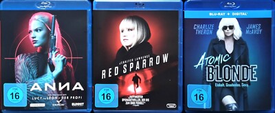 Atomic Blonde ''Red Sparrow'' ANNA 3x Weibliche Killer Agenten Themen Set