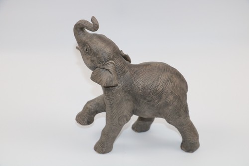 LENOX Asian Elephant Standing Trunk Up Porcelain Endangered Baby Animals 1992 - Picture 2 of 9
