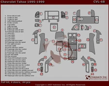 FOR CHEVROLET TAHOE FIT 1995-1999 PREMIUM SET 4DR INTERIOR WOOD Dash Trim Kit