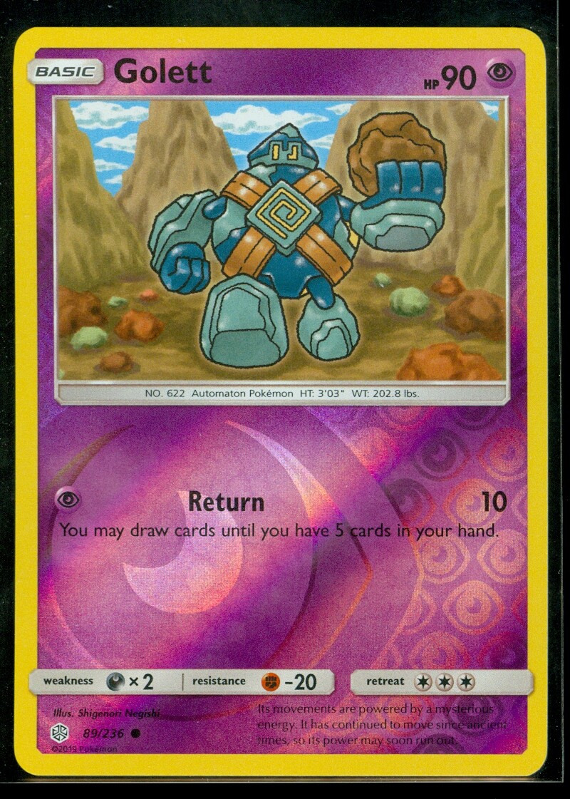 pokemon card golett Pokemon Cards: GOLETT 34/98 REVERSE HOLLOW # 4G51 – Archeron main image 0