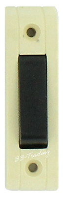 Edwards 635 Low Voltage, Non-Illuminated Push Button, Surface Mount -Ivory/Black