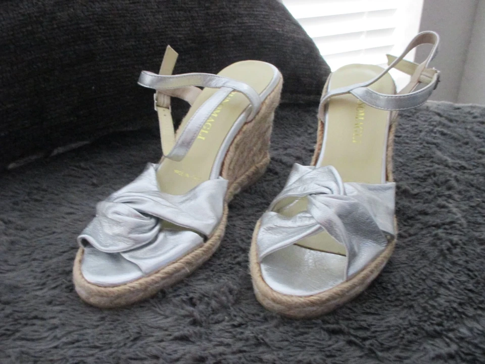 BRUNO MAGLI Серебряный лодыжки ремень клинья сделано в ITLAY - Изображение 2 из 4