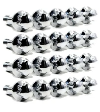 20 14x1.5 45mm 2.75 Chrome Lug Bolts Star Hex Ball Seat Mercedes Factory Wheels 