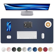 Leather Desk Pad Protector Mouse Pad Office Desk Mat Non-Slip PU Leather Desk...