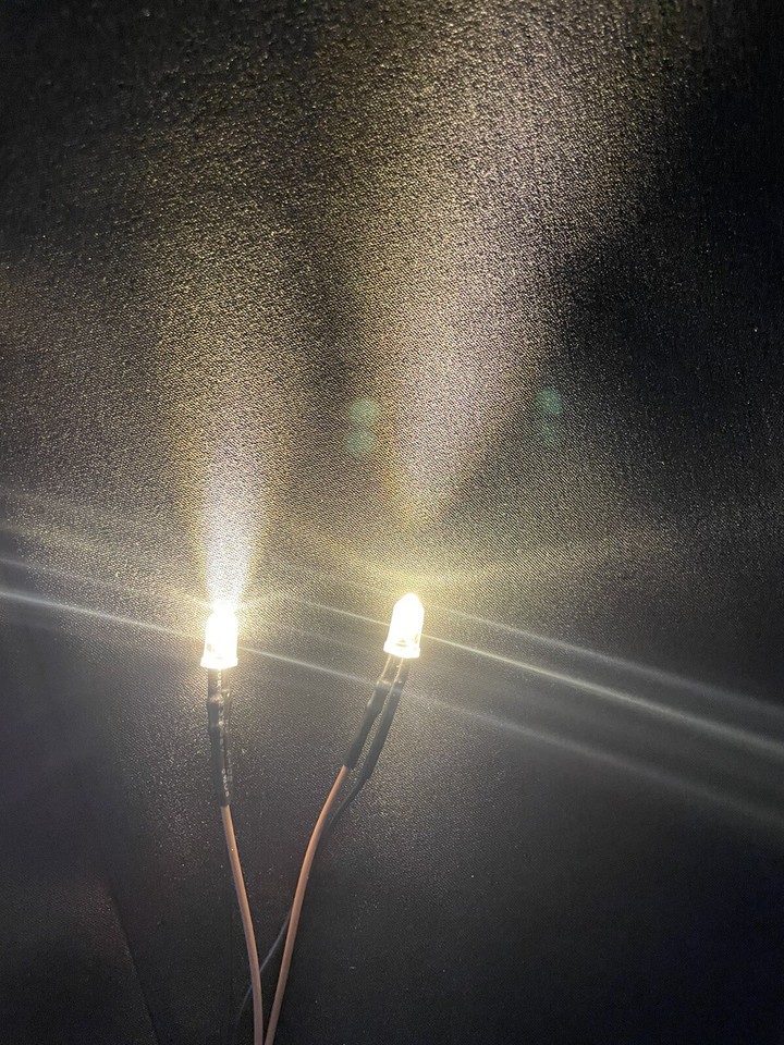 Prewired Double LED Light Assembly with on/off Switch & 9 Volt Battery ...