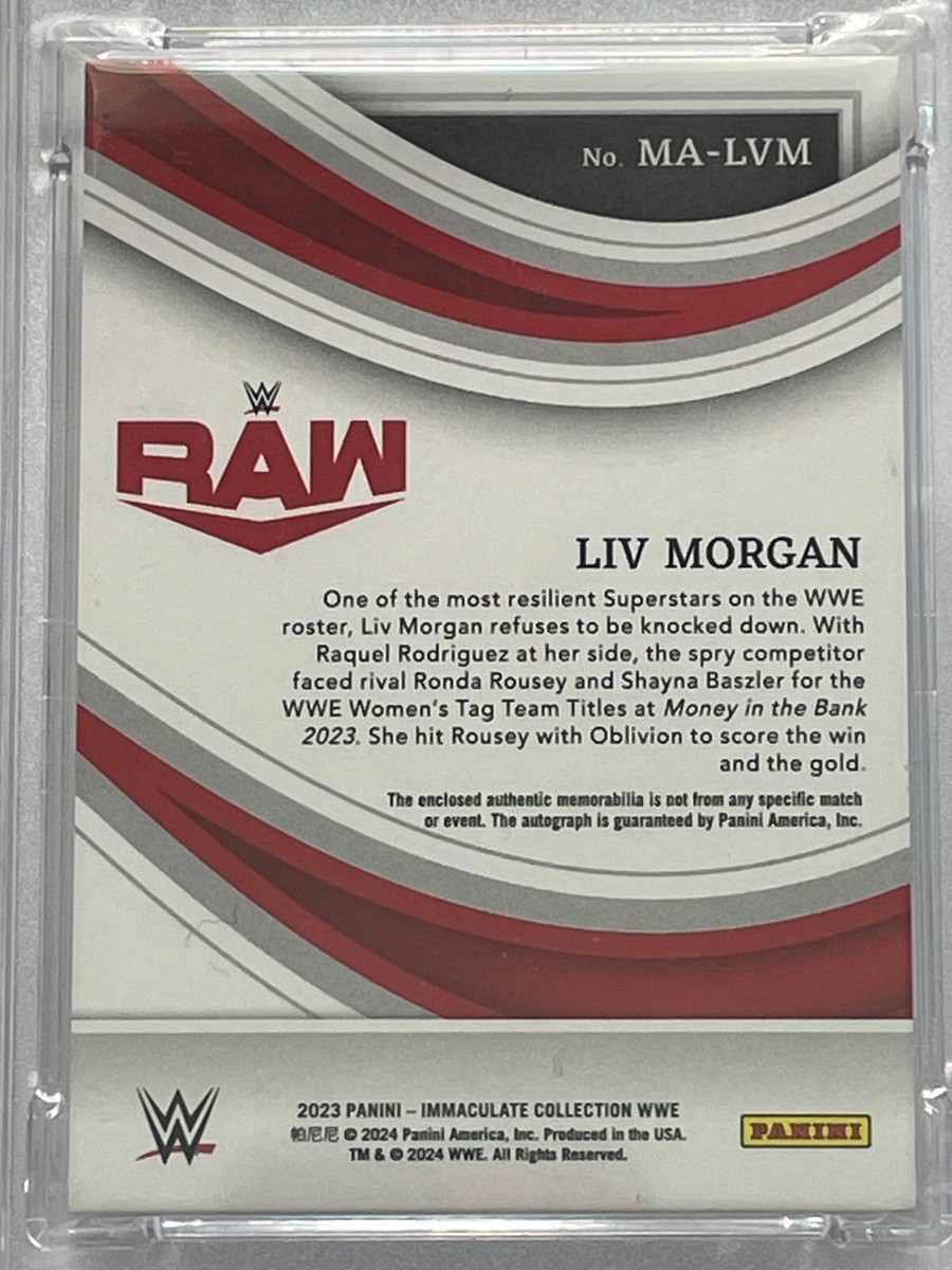Liv Morgan 2023 Panini Immaculate WWE Auto Autograph Relic 36/99 