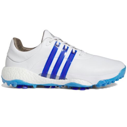 Adidas Tour 360 (White/Lucid Blue) Waterproof Spiked Golf Shoes Size 7.5