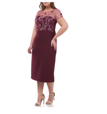 js collections sequin dress Sequin Lace Blouson Gown  JS Collections