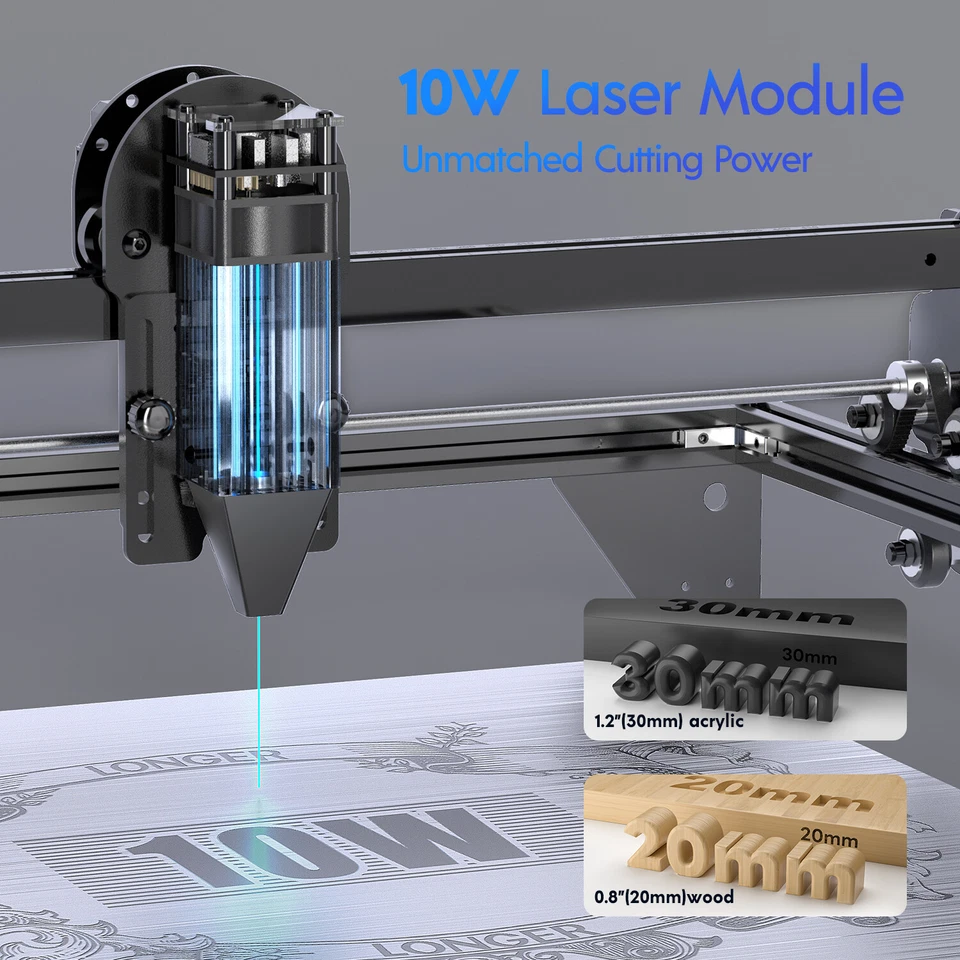 Longer Refurbished RAY5 10W Laser Engraver, Laser Cutter 🔥Grade-- A - Image 2 of 4