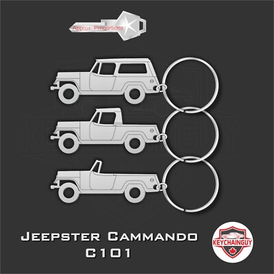 Jeepster Commando C101 Laser Cut Key Chains