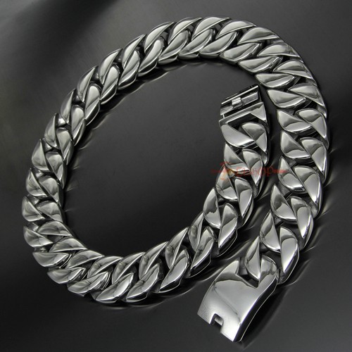 Heavy Silver Polished Stainless Steel 