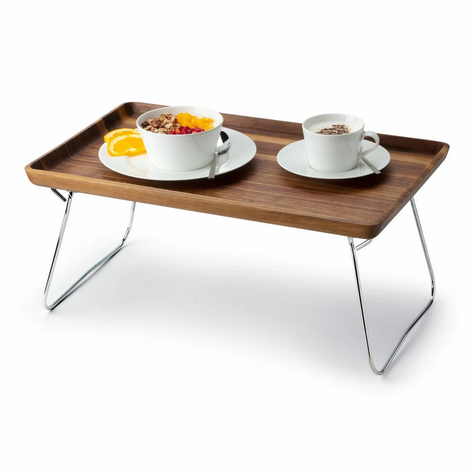 Continenta Bett-Tablett Serviertablett Frühstückstablett Walnussholz 53 x 32 cm - Bild 3 von 4