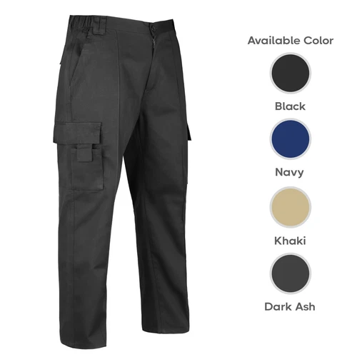 Mens Cargo Combat Work Trousers elasticated waist HEAVY DUTY Work Wear Pants