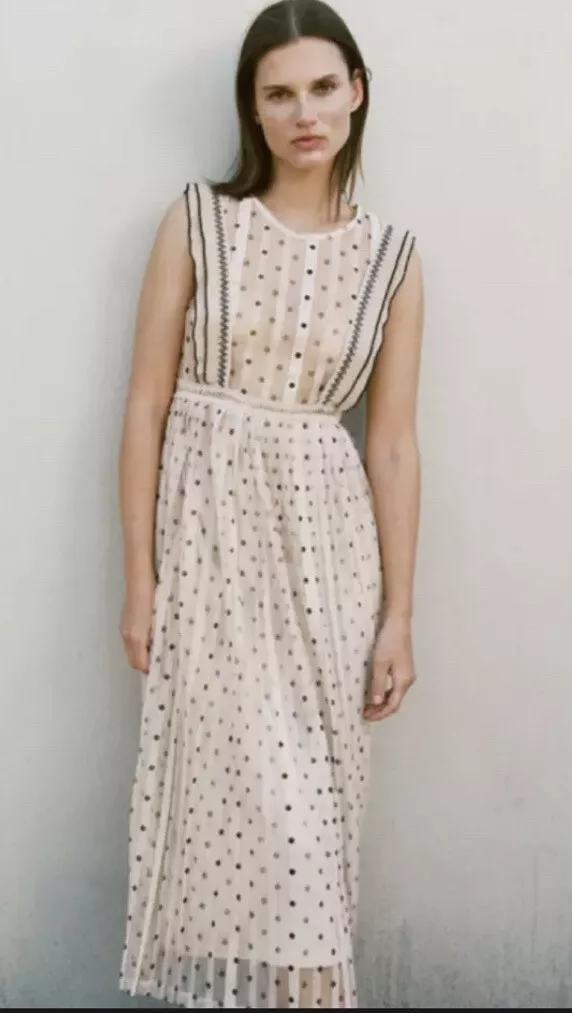 Sheer polka dot dress cheap zara
