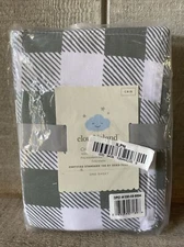 Cloud Island Crib Sheet Buffalo Check 100% Cotton New in Package 