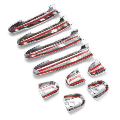 9PCS Set Chrome Door Handle Covers for Toyota RAV4 Prius Camry Yaris Corolla Dtk
