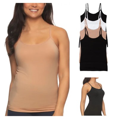 Felina Women's Camisole, 4-pack Cotton stretch Tag Free