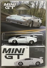 Mini GT 1134 Lamborghini Countach 25th Anniversary White