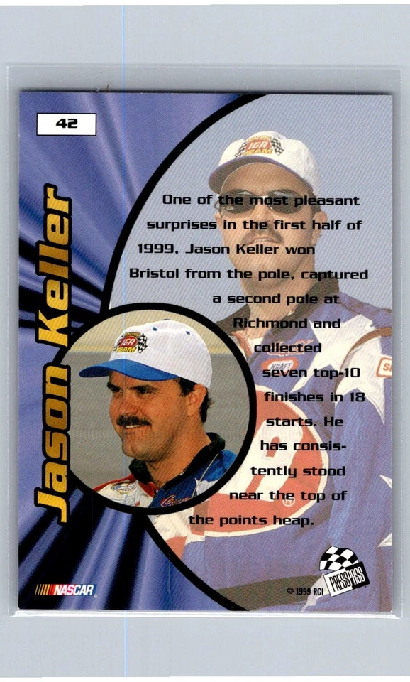 💎1999 Press Pass Stealth Racing #42 Jason Keller 💎 - Image 2 of 2