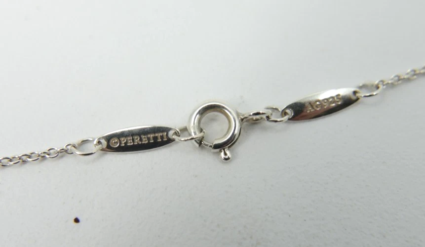 Tiffany & Co Peretti Diamond and Sterling Silver By The Yard Necklace 16" - Image 3 of 4