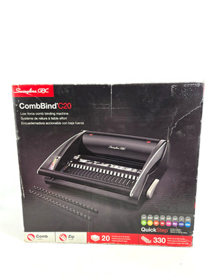 GBC CombBind C20 Binding Machine, Manual, 320 Sheet Binding Capacity, 20 Sheet