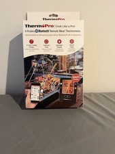 New In Box Therm Pro TP25W 4 Probes Bluetooth Remote Meat Thermometer 650FT