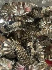 Lot 32 Vintage Germany Clip On Tin Candle Holder Pinecone Christmas Tree Metal