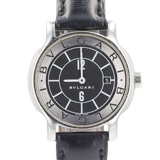 Bvlgari Solotempo ST29S 29mm Black Dial Stainless Steel Quartz Ladies Watch