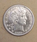 1908-S Barber Quarter, Uncirculated, Cleaned