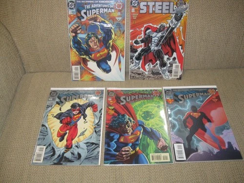 Set of 5 Vintage Superman "Beginning of Tomorrow" 0 Series Comics 1994: Superb