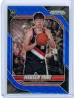 2025-26 PRIZM HANSEN YANG #ED 122/249 BLUE PRIZM PORTLAND TRAIL BLAZERS ROOKIE