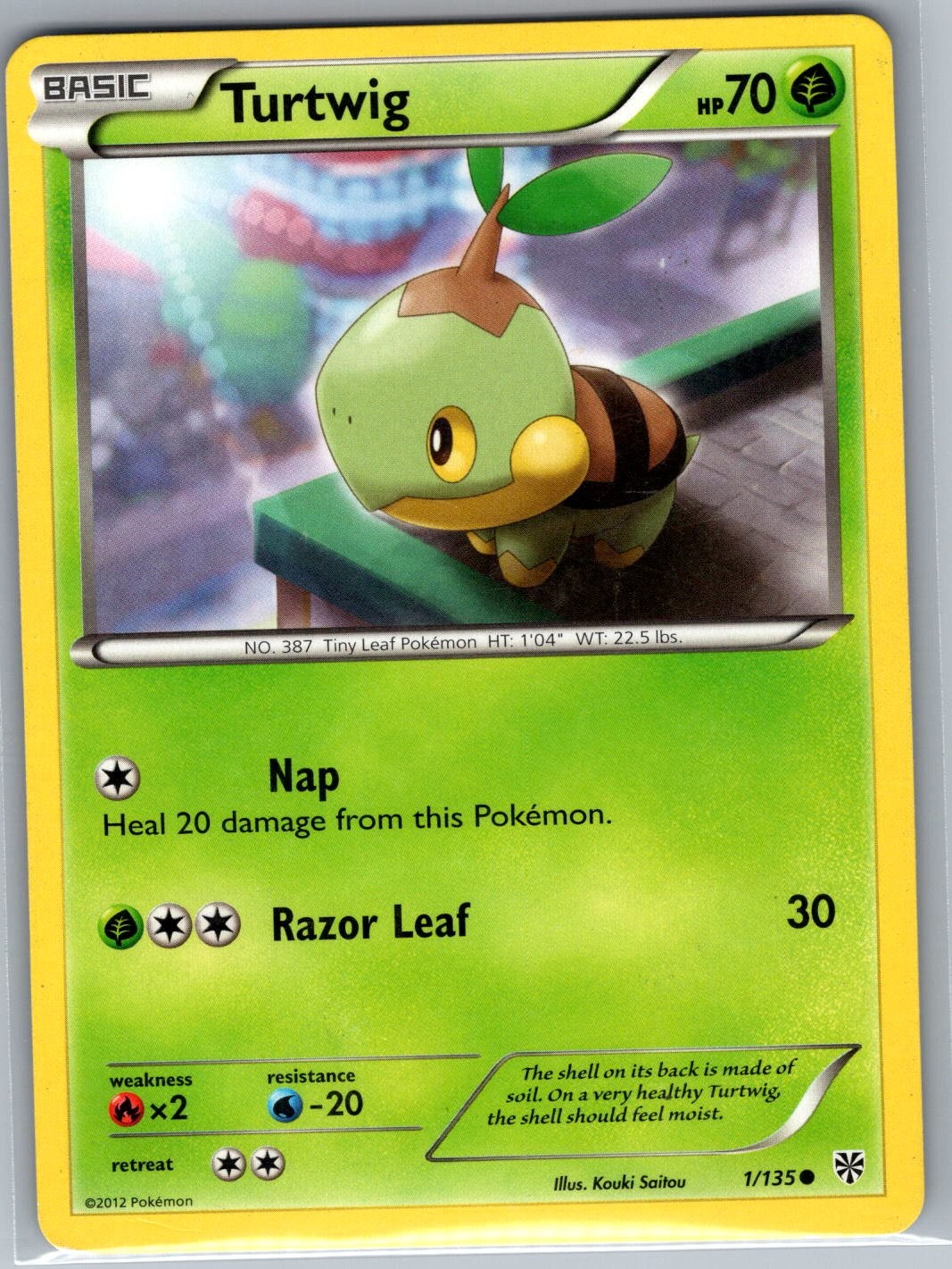 Turtwig 1/135 Non Holo Plasma Storm - Pokemon Card - LP