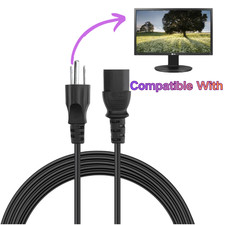 6ft UL AC Power Cord for LG Electronics 22MB35D-I 22-Inch Screen Led-Lit Monitor