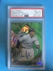 2017 Topps Finest - Finest Firsts Aaron Judge #FF-AJ Green Refractor PSA 9