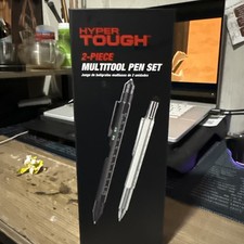 Hyper Tough 2-Piece Multi-Tool Pen Set Black NEW BOX