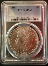 1885 MORGAN SILVER DOLLAR PCGS MS65 BEAUTIFUL COIN