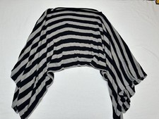 Soft Surroundings One Size Poncho Shawl Lagenlook Striped Knit