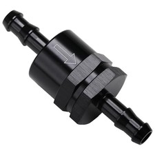 " Non Return One Way Inline Check Valve Fitting Aluminum Black 5/16