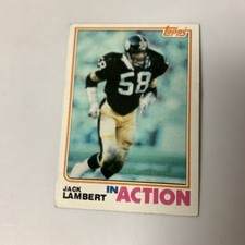 1982 Topps NFL In Action Jack Lambert Pittsburgh Steelers