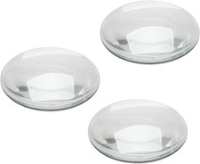 Glass Cabochons Dome Tiles, 5PCS 35Mm, Thickness 7.5Mm, Clear round Flat Back Do