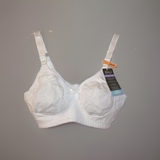 Bali Double Support Bra Size 38DD Cotton Wirefree Cool Comfort 3036 Seamless NWT