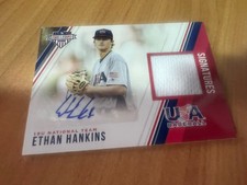 ETHAN HANKINS 2018 USA BASEBALL STARS & STRIPES SIGNATURES PATCH AUTO /299 AAPB