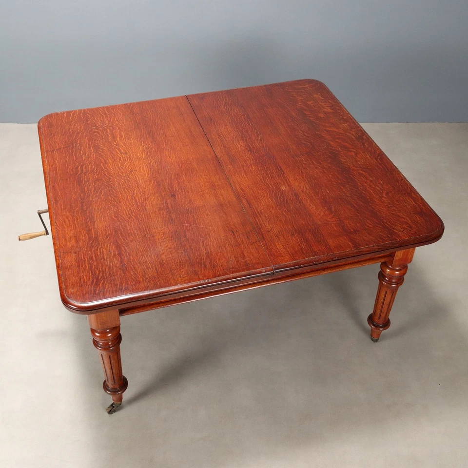 Table Ancienne Chêne Teinté Acajou Royaume-Uni XIXe Siècle Originale - Photo 4/4