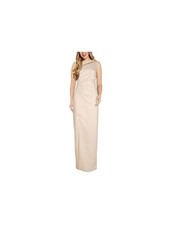 ADRIANNA PAPELL Womens Sleeveless Boat Neck Full-Length Formal Gown Dress