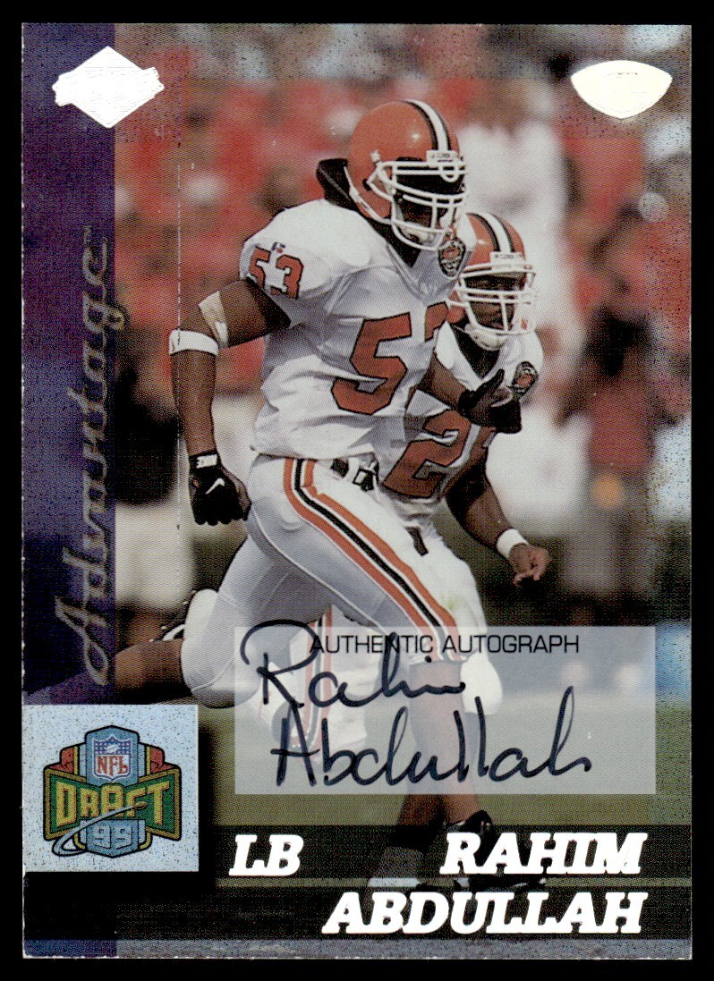 1999 Collector's Edge Advantage Rookie Autographs Rahim Abdullah Rookie Auto